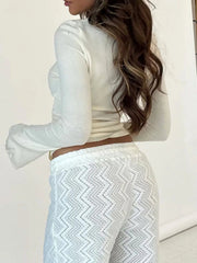 Surplice Long Sleeve Ruched Top