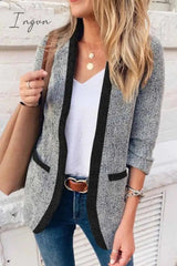 Ingvn - Casual Slim Suit Jacket Tops(4 Colors)