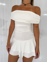 Off-shoulder Strapless Sexy Mini Dress For Women Robe Elegant Sleeveless Backless Ruched Skinny Club Party Dress