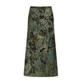 Vintage Print Loose Midi Skirt Women Retro y2k Low Rise Casual Skirts 2000s Aesthetic Ladies's Bottoms Harajuku Clothing