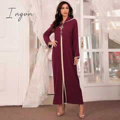 Ingvn - Vestido De Mujer Abaya Dubai Turkey Muslim Fashion Dress Clothing African Long Dresses For Women Robe Noel Djellaba Femme