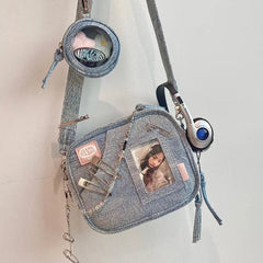INGVN Bow Tie Shoulder Bag Spring Korean Fashion Handbags for Women Casual PU Leather Solid Colour Elegance Coin Purse
