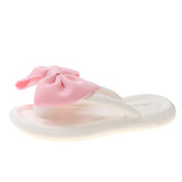 Korean Slik Bowtie Flip Flops Female Soft Sole Cloud Slippers Shoes Woman Summer Platform Flat Heels Sandals Women Slides