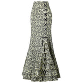 Autumn and Winter New Women's Sexy Hot Girl Hip Skirt Slim-fit Dark Punk Fishtail Skirt