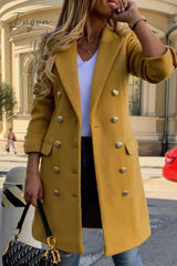Ingvn - Elegant Patchwork Patchwork Turndown Collar Outerwear