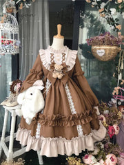 Ingvn - Kawaii Lolita Style Dress Women Lace Maid Costume Dress Cute Japanese Costume Sweet Gothic Party Robe Renaissance Vestidos
