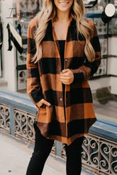 Ingvn - Contrast Plaid Coat