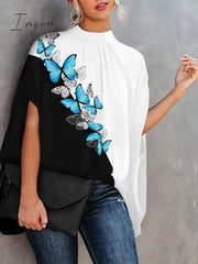 Ingvn - Summer Short Sleeve Loose Top Femme Blouse Women Fashion Casual Womens Tops And Blouses Ladies Print Shirt Shirts Elegant