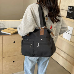 Ingvn New Fashion Shoulder Tote Bag Women's Large Capacity Canvas Travel Bag Leisure Fitness Shoulder Crossbody Handbag