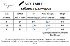 Ingvn - Vintage Y2k Cargo Pants Women Elastic High Waist Big Pockets Baggy Casual Capris Aesthetic Autumn Jogger Sweatpants
