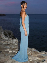 Halter Skew Collar Sexy Maxi Dress For Women Gown Hollow Out Strapless Sleeveless Backless Bodycon Club Long Dress