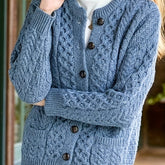 Cozy Chic Cardigan - Soft Knit, Crew Neck, Long Sleeve, Pocket Detail, Casual Women's Sweater for Everyday Wear - Perfect for Work, Date Night, or Relaxation