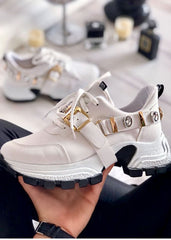 Hill Women Sneakers Spring Summer Casual Hiking Breathable Women Shoes Belt Stone Fashion Design Elegant Elegant Women 'S Shoes 36-40