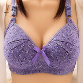Ingvn - Plus Size Bra for Women Underwear Wire Free Comfort Push Up Bras Female Sexy Lingerie Soft Thin Breathable Black Red Bralette