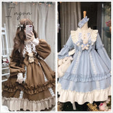 Ingvn - Kawaii Lolita Style Dress Women Lace Maid Costume Dress Cute Japanese Costume Sweet Gothic Party Robe Renaissance Vestidos