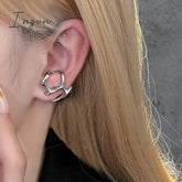 Y2K Metal Hollow Irregular Stud Earrings for Women Vintage Harajuku Goth Earrings Trend Korean Fashion Egirl Aesthetic Jewelry