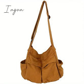 Ingvn - Women Vintage Handbag Canvas Teenager Shoulder Tote Bags Messenger Bags Ladies Casual Handbag Crossbody Purse
