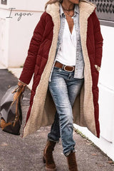 Ingvn - Casual Street Solid Patchwork Hooded Collar Outerwear(5 Colors)