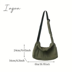 Ingvn - Women's Messenger Bag Vintage Handbag Canvas Teenager Shoulder Tote Bags Casual Handbag Crossbody Handbags