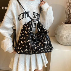 Ingvn Fashion Shoulder Bag Tote Armpit Bag Female Summer New Korean Style Simple-Decorated Backpack For Commuter