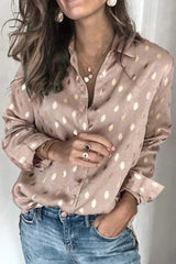 Ingvn - Loose Long Sleeve Lapel Top
