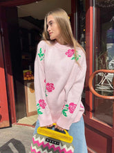 Ingvn Flower Print Fashion Sweater Women's Casual Loose Female Knitted Top Winter Thick Warm Oversized Knitted Pullover