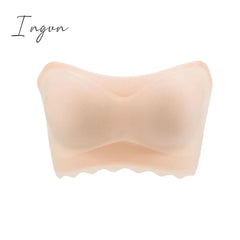 Ingvn - Plus Size 7XL Women Bras Non-Slip Strapless Tube Top Wireless Push Up Invisible Lingerie Bra Solid Seamless Tanks
