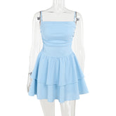 homecoming dresses Sweet Sling Waist Slimming a Swing Dress Summer New Fashion Hot Girl Backless Skirt