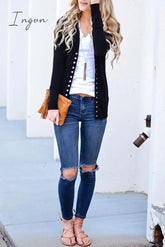 Ingvn - Long Sleeves Buttons Design Cardigan(7 Colors)