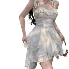 Pphmm 2000s fashion Pure Desire Temperament Sling Dress Women's Early Autumn Popular Suit Retro Motorcycle Short Coat Two-Piece Set
