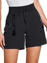 6" Hiking Cargo Shorts For Women - Lightweight, Breathable UPF 50+, Water Resistant Quick Dry, Zipper Pockets, Slight Stretch, Solid Color, Woven Nylon Fabric - Perfect For Golf, Athletic, Spring, Summer, Fall Outdoor Activit