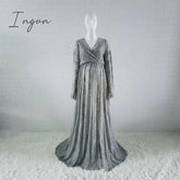 Ingvn - Boho Style Lace Maternity Dress For Photography Maternity Photography Outfit Maxi Gown Pregnancy Women Lace Long Dress