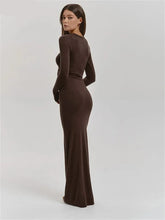 Casual Basic Long Dress Women Holiday Autumn Winter Evening Birthday Party Night Club Sexy Elegant Dress Outfits 2024