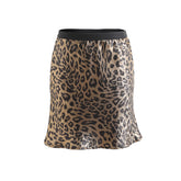 Fashionable and versatile leopard print skirt