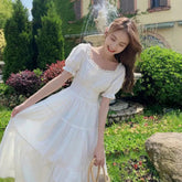 Ingvn - New Fashion Women Purple Elegantes Long Dress Cottage Core Vintage Women's Wear Aesthetic Summer Fairy Dress Sukienka Kawaii