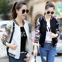 Ingvn - New Fashion Summer Women's Bomber Print Jacket Long Sleeve Basic Jacket Coats Women Casual Thin Slim Female Jackets Clothes
