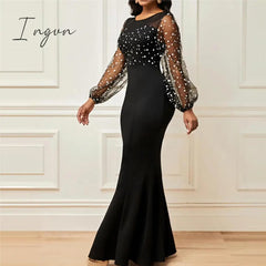 Ingvn - Fashion Bodycon Party Dresses for Women Elegant Evening Luxury Long Dress Women Vestidos Summe Slim Robe Femme