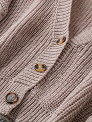 Stylish Solid Button Front Cardigan - Women's Long Sleeve Drop Shoulder Casual Outwear - Cozy Winter Clothing for Everyday Wear