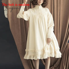 Ingvn - New Arrival 5 Colors Gothic Lolita Dress Japanese Soft Sister Black Dresses Cotton Women Princess Dress Girl Halloween Costume