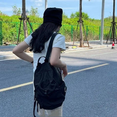 Ingvn Y2k All Match Casual Women Schoolbags Vintage Trendy Chic Korean Travel Bags New Streetwear Preppy Simple Backpacks for Students
