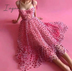 Ingvn - Women's dresses summer sexy Slash neck floral print boho beach dress pleated Sleeveless dress wrap robe sundress