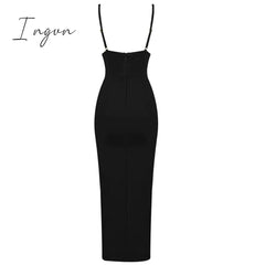 Ingvn - Bandage Women Dress New Summer Sexy Party Club Elegant Bodycon Bandage Dress Spaghetti Strap Ladies Clothes