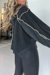 Ingvn - Casual Solid Make Old Turndown Collar Tops