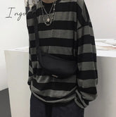 Ingvn - Grunge Long Sleeve Stripe T-shirt