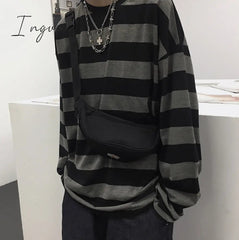Ingvn - Grunge Long Sleeve Stripe T-shirt