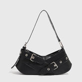 Ingvn Vintage Belts Deco Women Shoulder Bags Designer Armpit Bag Punk Motorcycle Bag Luxury Pu Leather Lady Handbag