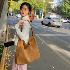 Ingvn High Quality Women's Shoulder Bags New Large Capacity Suede Design Youth Ladies Handbag Free Shipping Bolsas Femininas