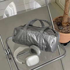 INGVN Vintage Y2k Aesthetic Streetwear Shoulder Handbags Korean Trendy Casual Sports Underarm Bag All Match Simple Cylinder Bags Women