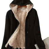 Full Zip Up Women's Casual Sherpa Lined Hoodie Sweatshirt Jacket Coat