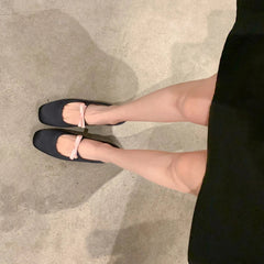Luxury Bowtie Mary Janes Women Square Toe Shiny Leather Silk Flats Ballets Femmes Red Dance Party Ball Bridal Wedding Shoes